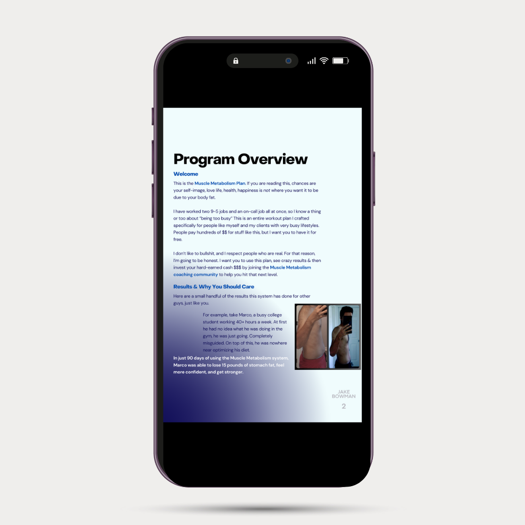 The Muscle Metabolism Plan: Digital Edition